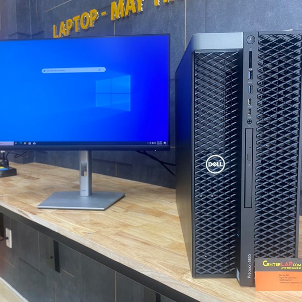 Dell Precision Tower T5820 (Chuyên Đồ họa), Xeon W-2133, Ram 64GB, SSD 512GB + HDD 1TB, NVIDIA Quadro P4000 8GB - Like New Fullbox