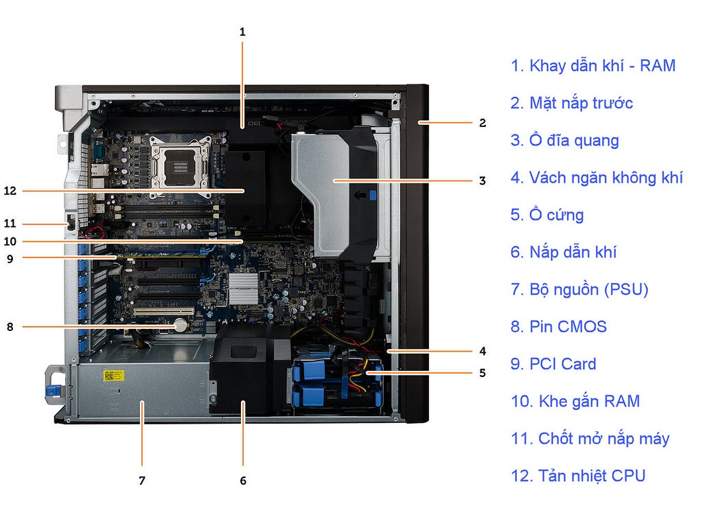 Bên trong hệ thống máy trạm Dell Precision T5610